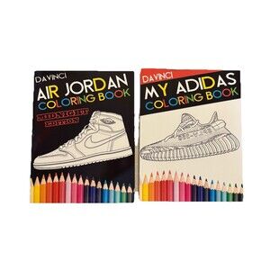 Air Jordan Coloring Book Sneaker Adult Coloring Book - DA VINCI & My Adidas